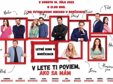 Pozvánka na letné kino v Borčiciach dňa 16.07.2022 1
