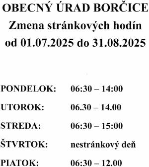 zmena stránkových hodín  